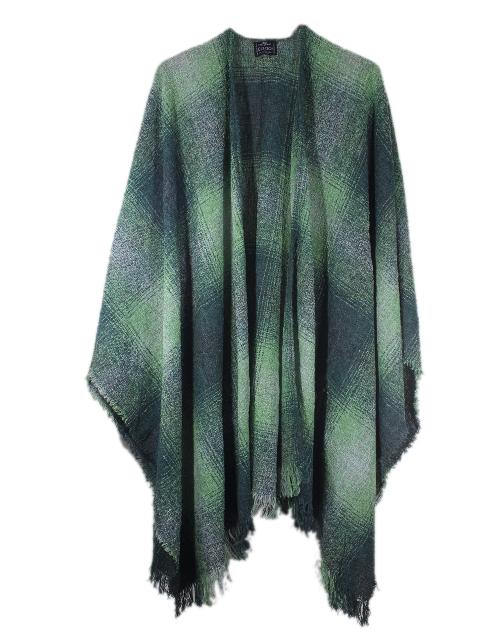 Wool Ruana Shawl Wrap Multiple Colors 54" x 72"